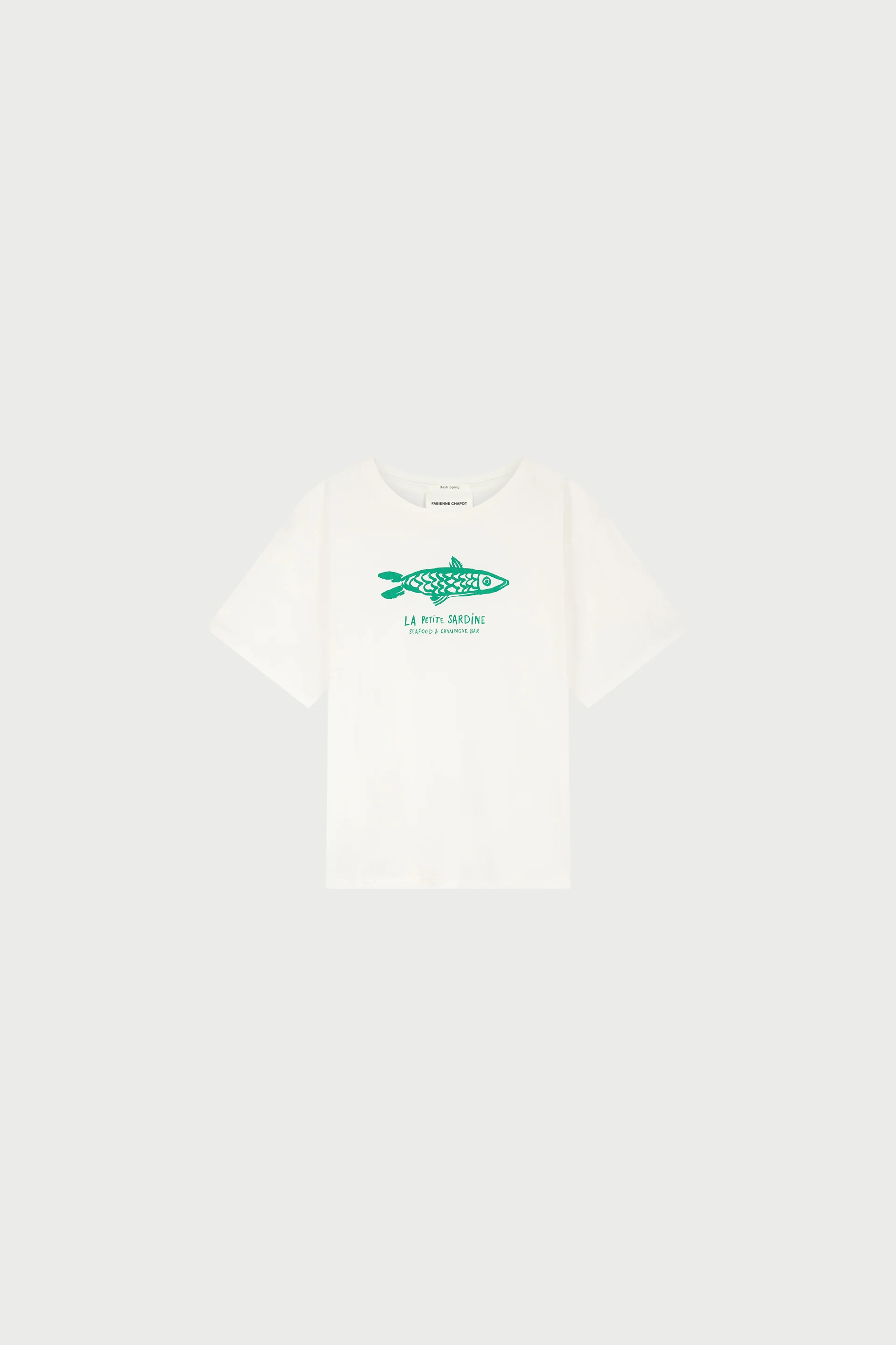 Fay T-shirt | Cosy White/Green