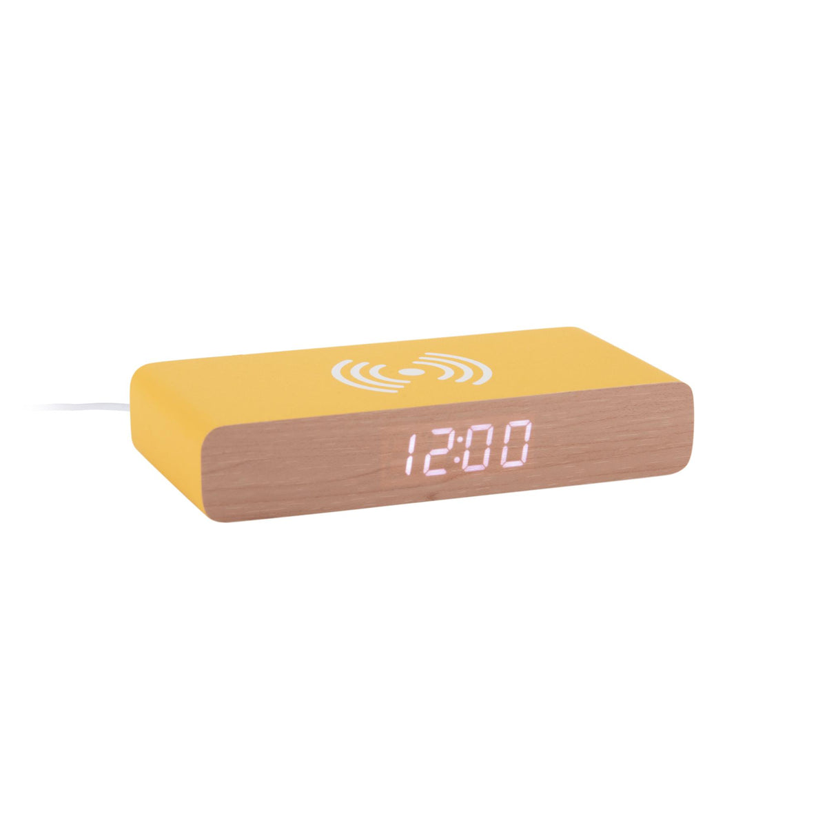 Karlsson wekker Retro Flat LED - geel - 16.1x7.6x3cm