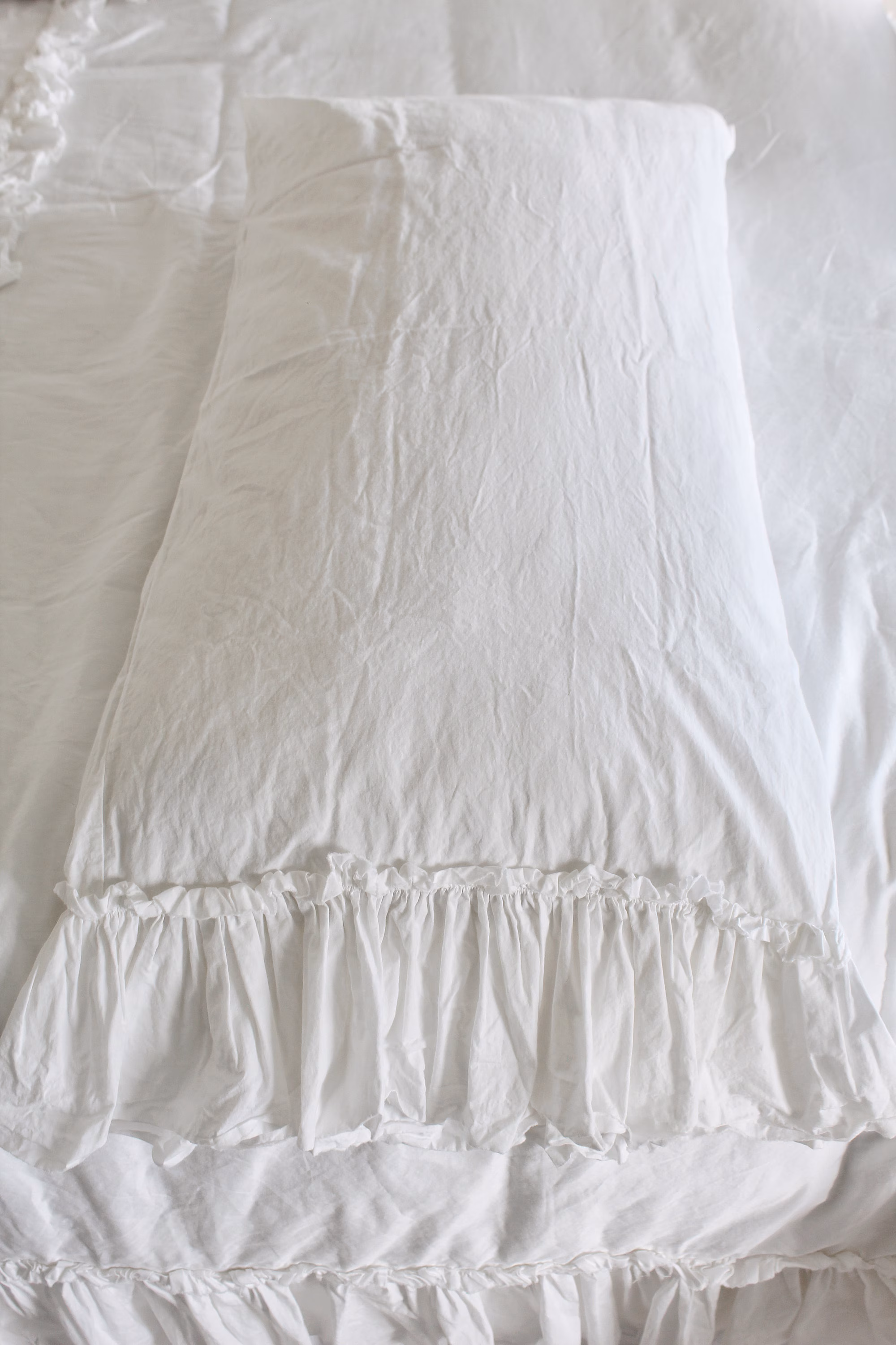 Ruffled Pillow Cases | Ruffled Shams | Pillow Cases | Farmhouse Linens | Pillow Cases | Linen Bedding | Shabby Chic Bedding