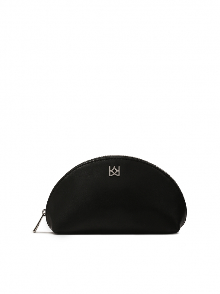 Black monogrammed cosmetic bag from KAZAR
