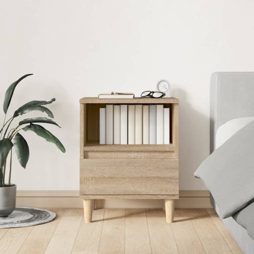 NNEVL Bedside Cabinet Sonoma Oak 40x35x50 cm