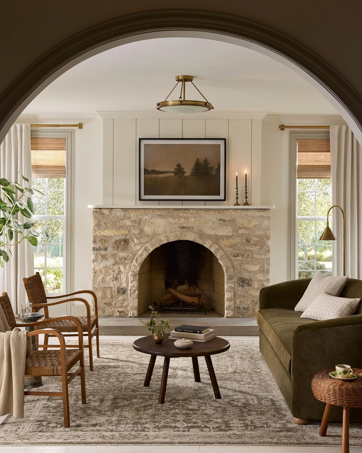 Loloi Magnolia Home by Joanna Gaines Pace Collection PAC-06 Forrest/Natural 7'-10 x 10' Area Rug