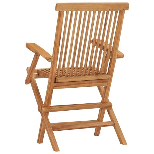 NNEVL Folding Garden Chairs 4 pcs Solid Wood Teak