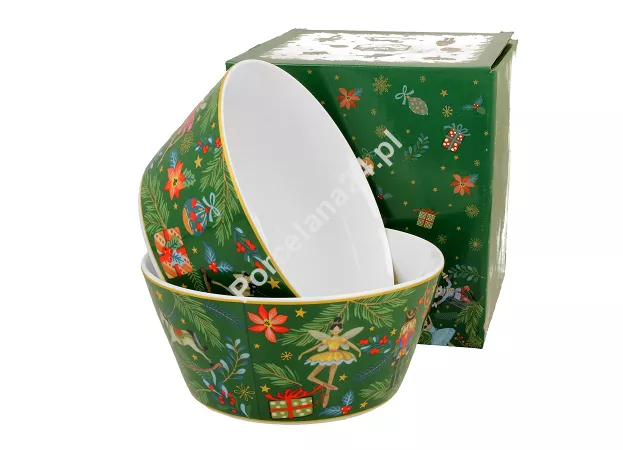 Komplet 2 talerzy głębokich (misek) 14 cm / 0,4 l Duo - Christmas Spirit 15.CHS.K2TG