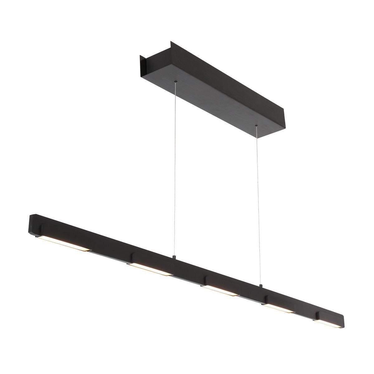 Steinhauer hanglamp Bloc - 7 lichts - 120x 130 cm - zwart