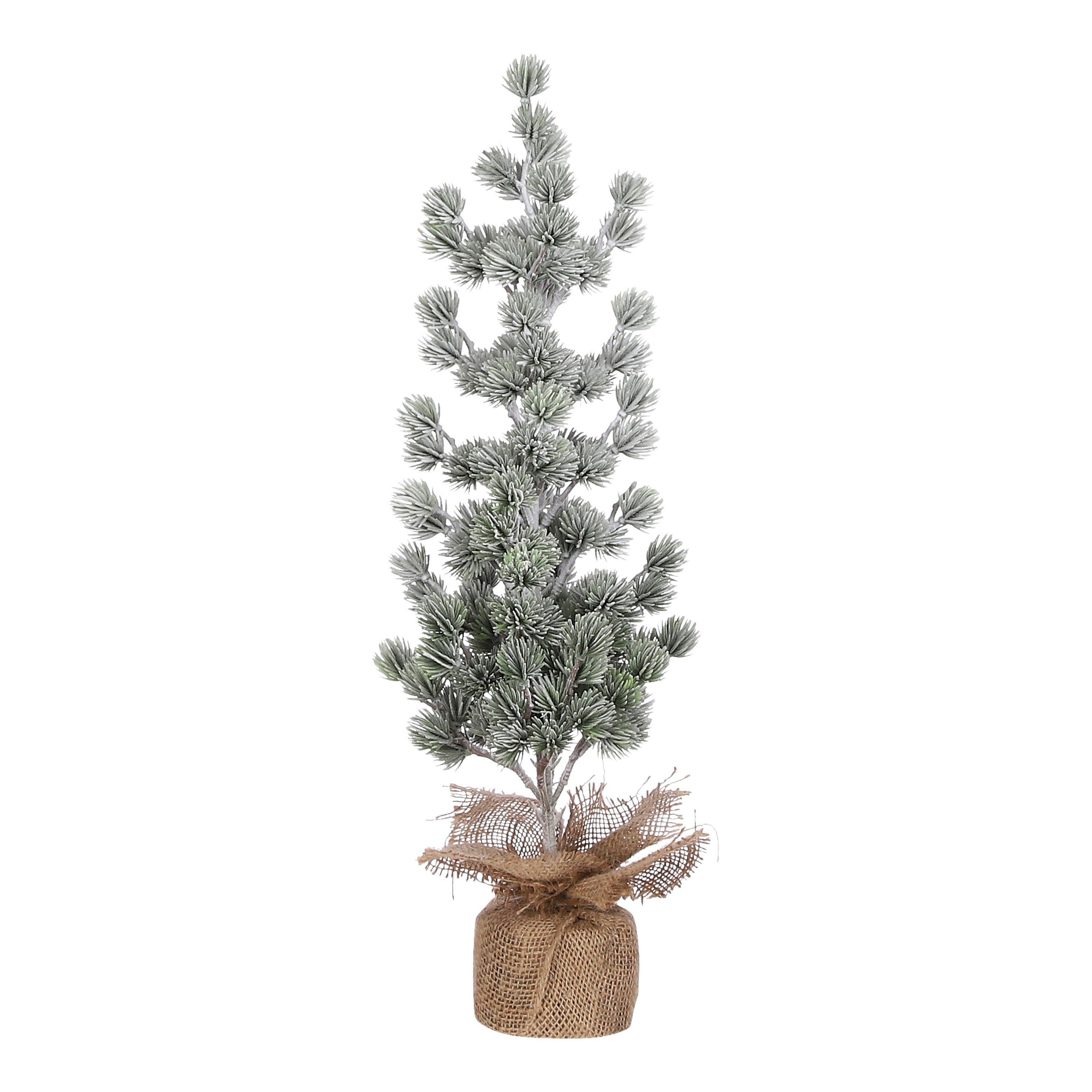 House of Seasons Kunstkerstboom in Jute - H55 x Ø25 cm - Groen Frosted