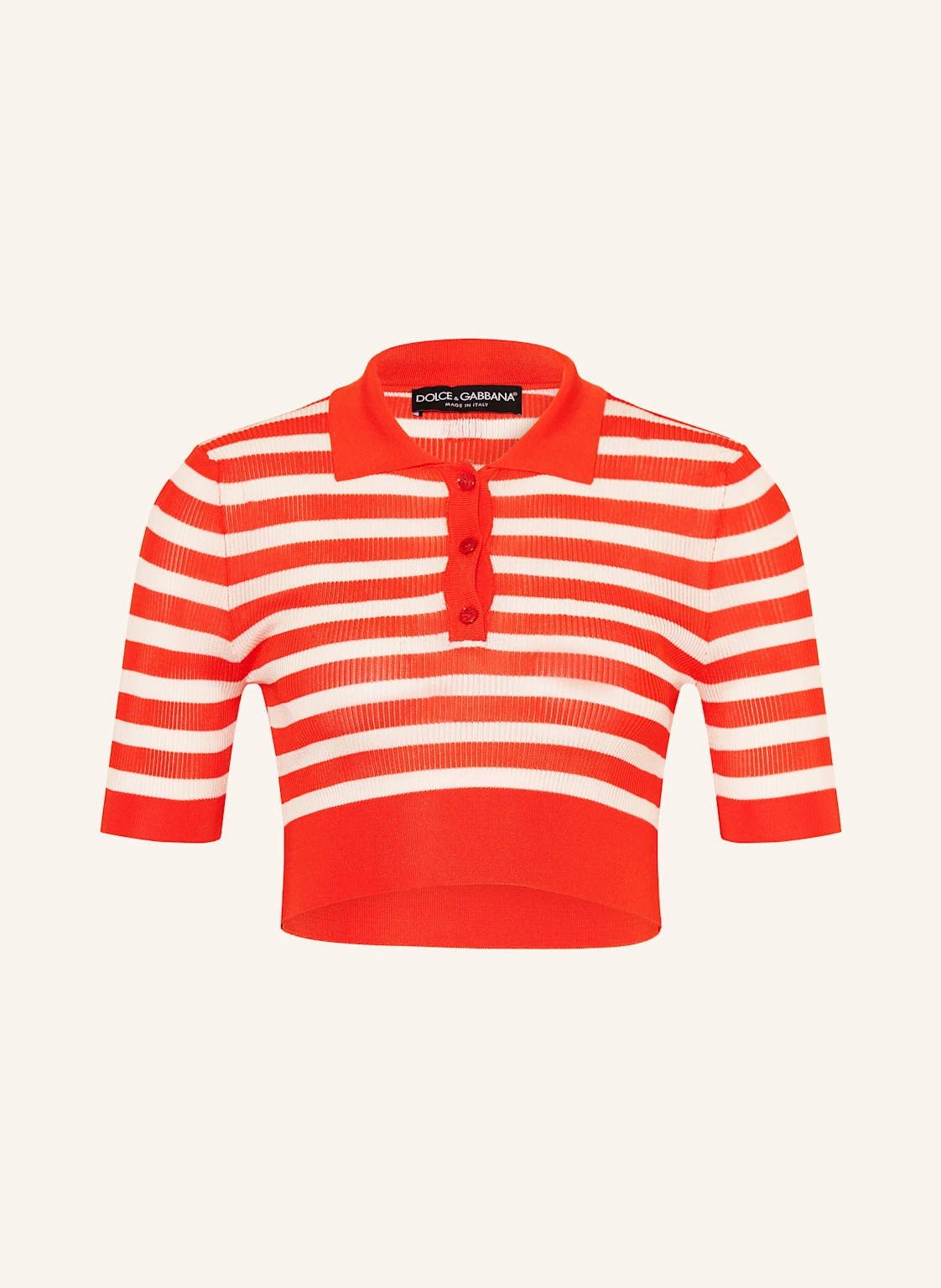 DOLCE & GABBANA Cropped-Poloshirt aus Jersey