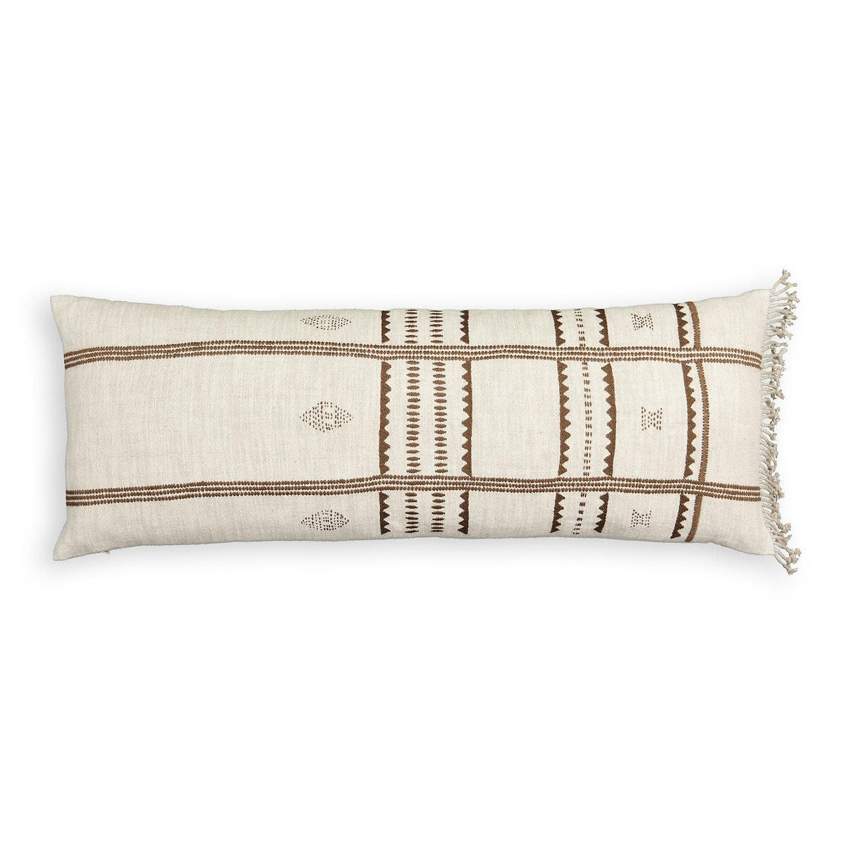 Coussin brodé lin/coton, Dakara
