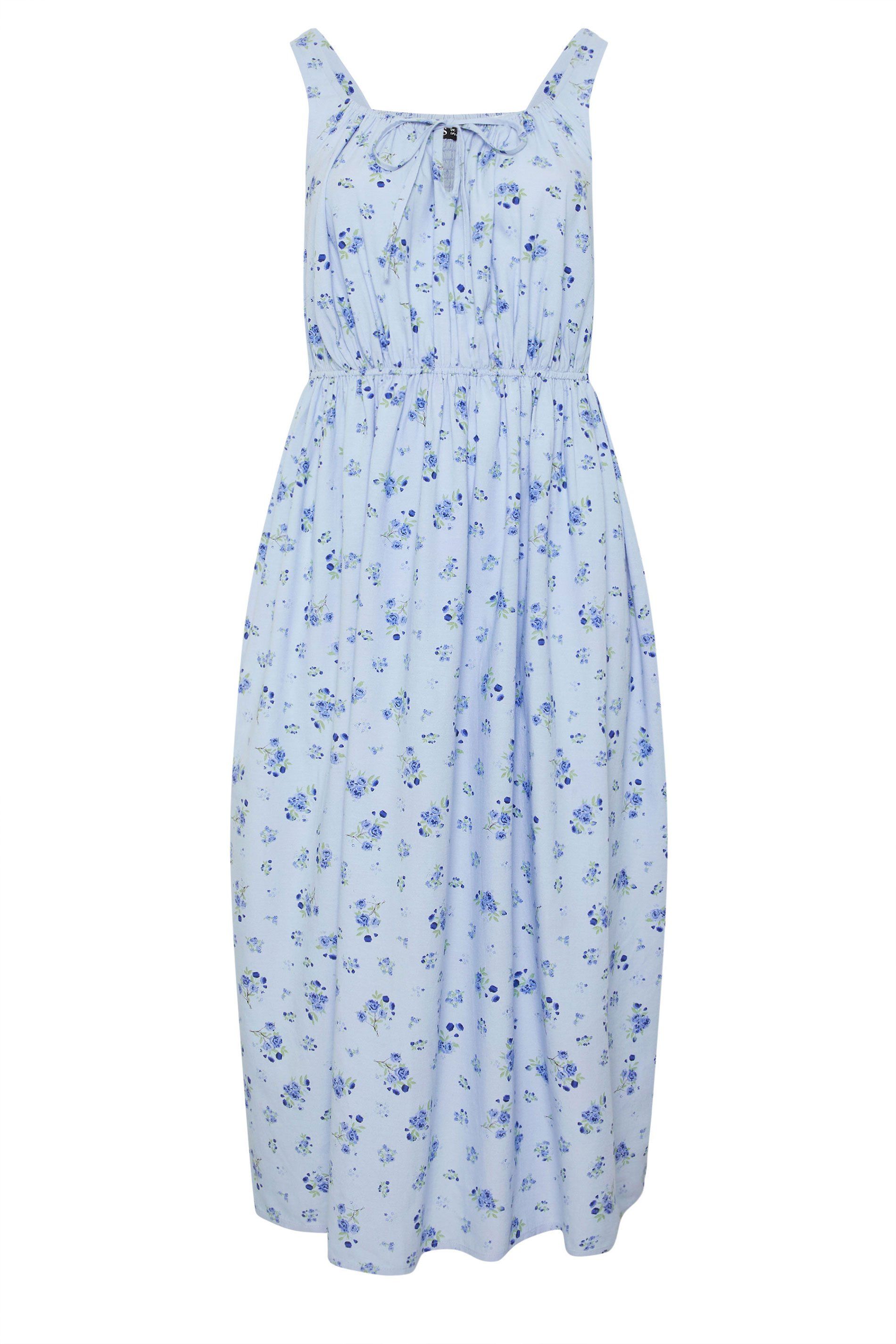 Yours Ditsy Floral Linen Milkmaid Dress