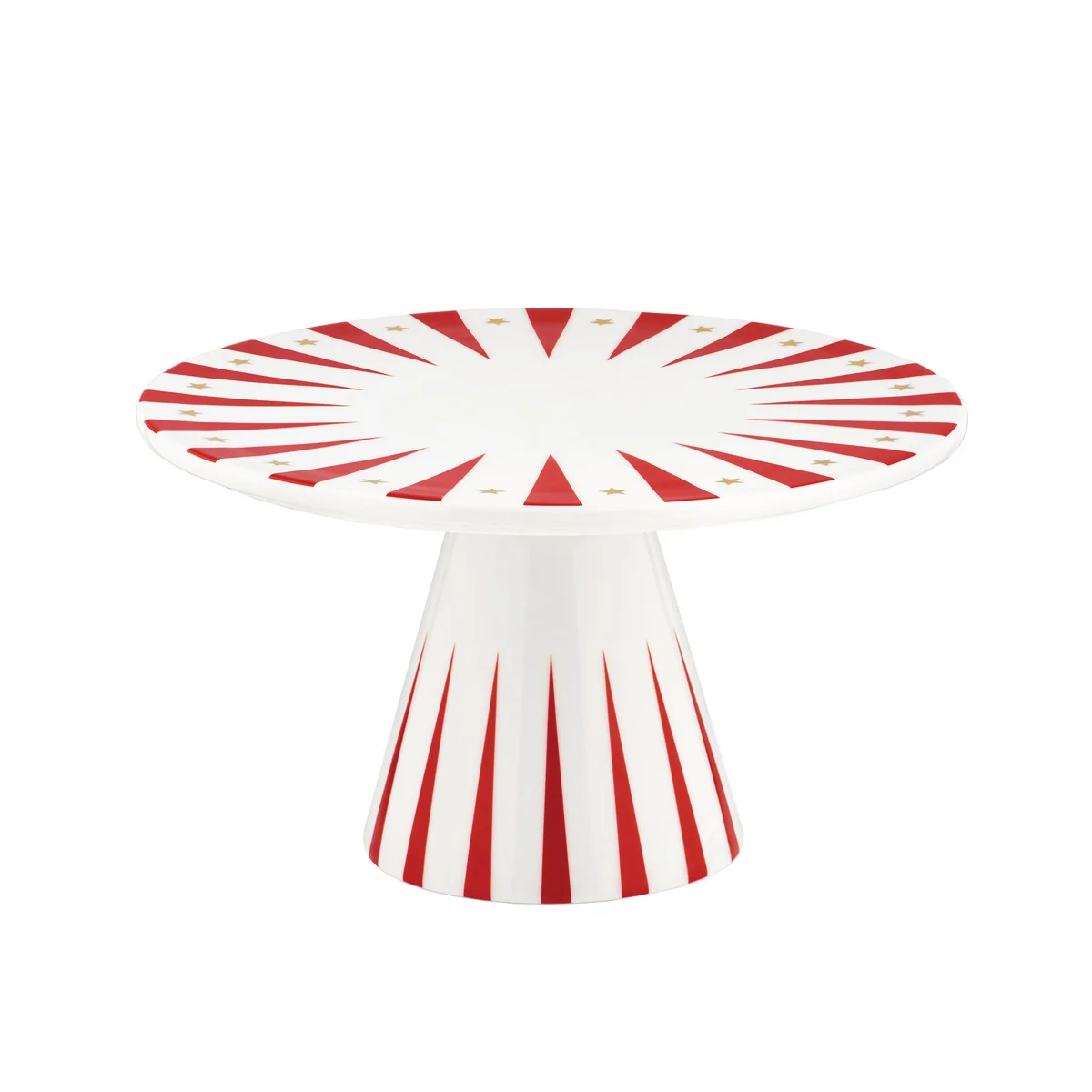 Alessi - Delight Kuchenständer, weiß / rot / gold