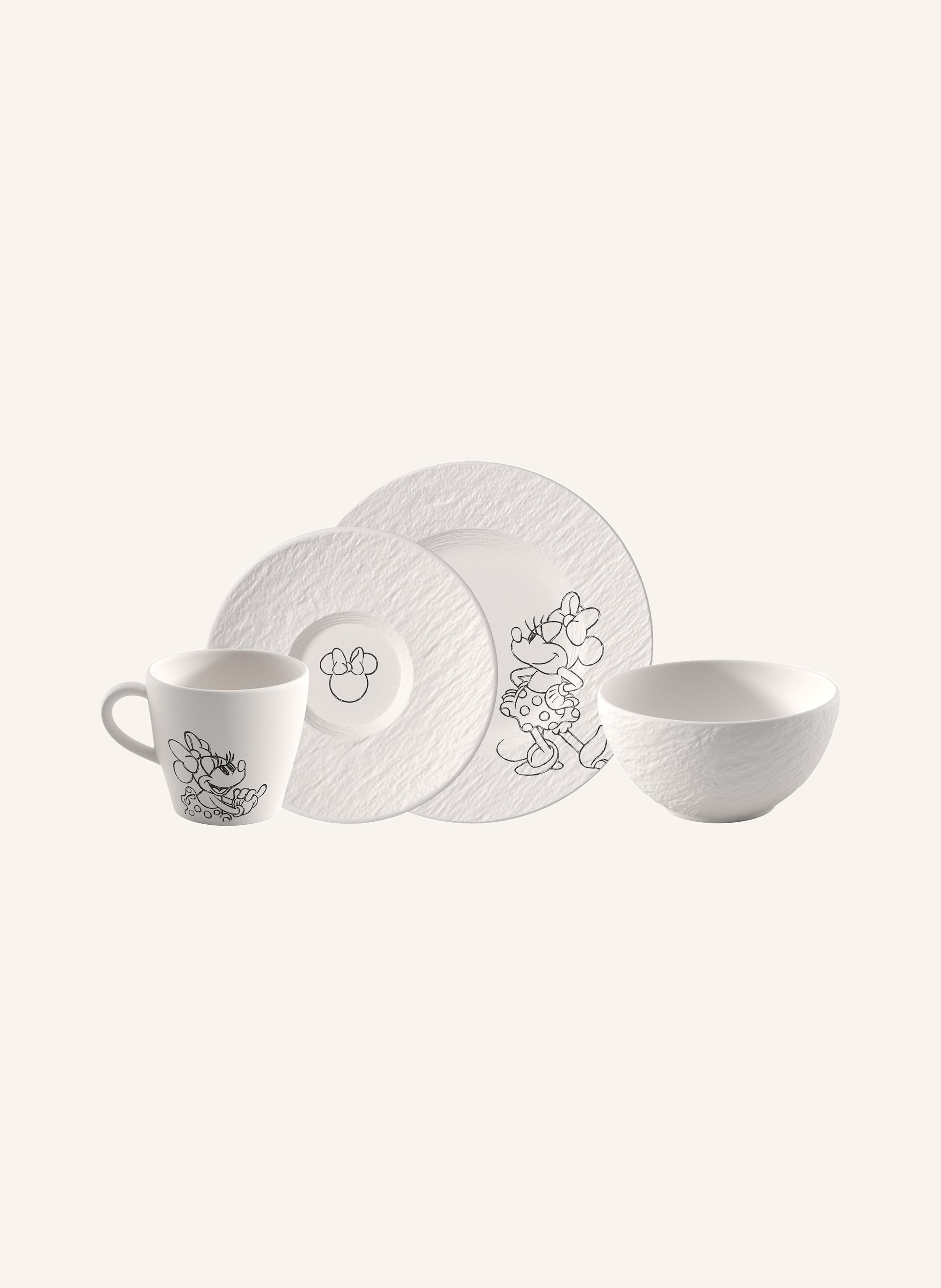 Villeroy & Boch Frühstücks-Set, 4-teilig MANUFACTURE ROCK BLANC - MICKEY MOUSE