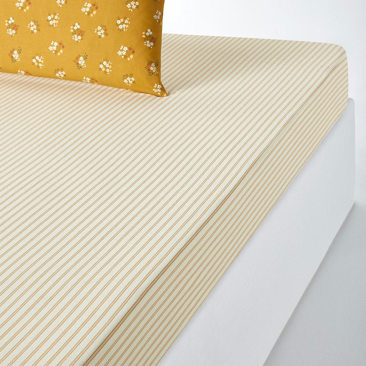 Drap-housse coton lavé bonnet 30 cm, Francine