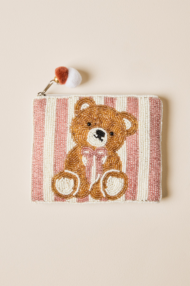 Beaded Bear Pouch