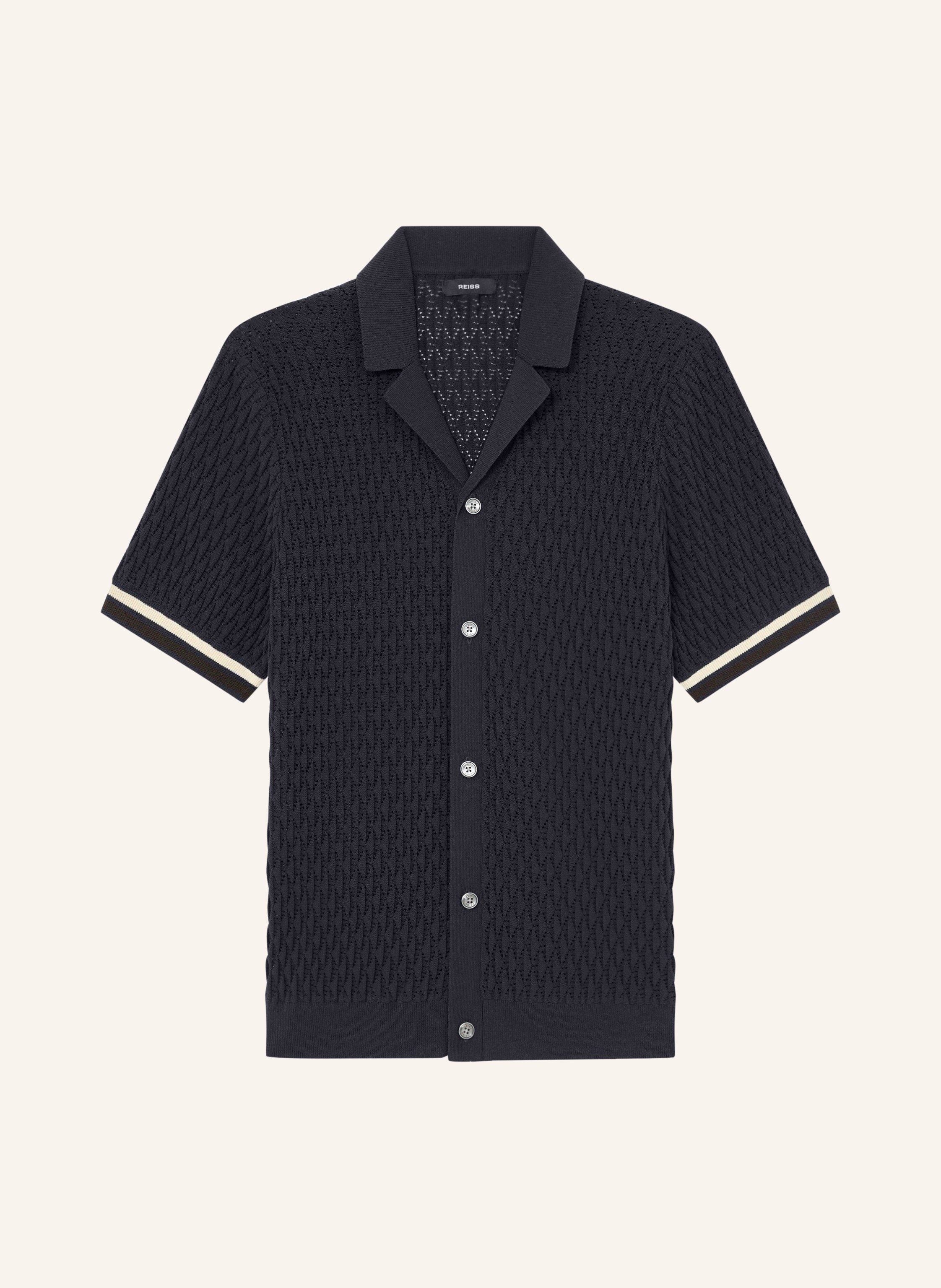 REISS Strickhemd BILSBY Slim Fit