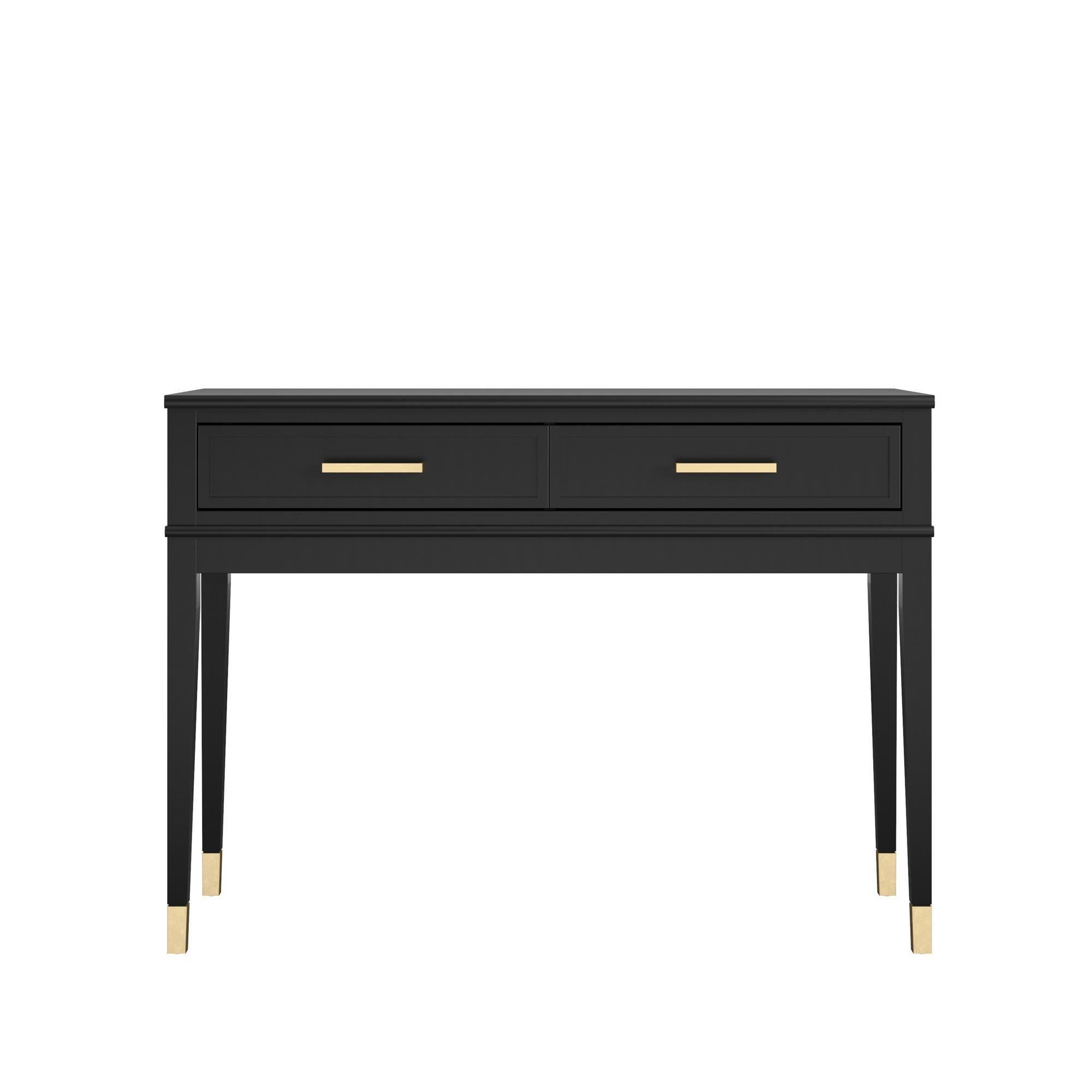 WESTERLEIGH - Table console avec 2 tiroirs en MDF noir