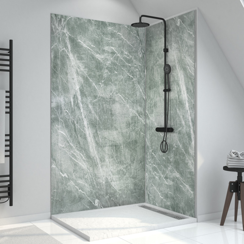 Panneau mural de douche Homestone ice green 120 x 210 cm AURLANE