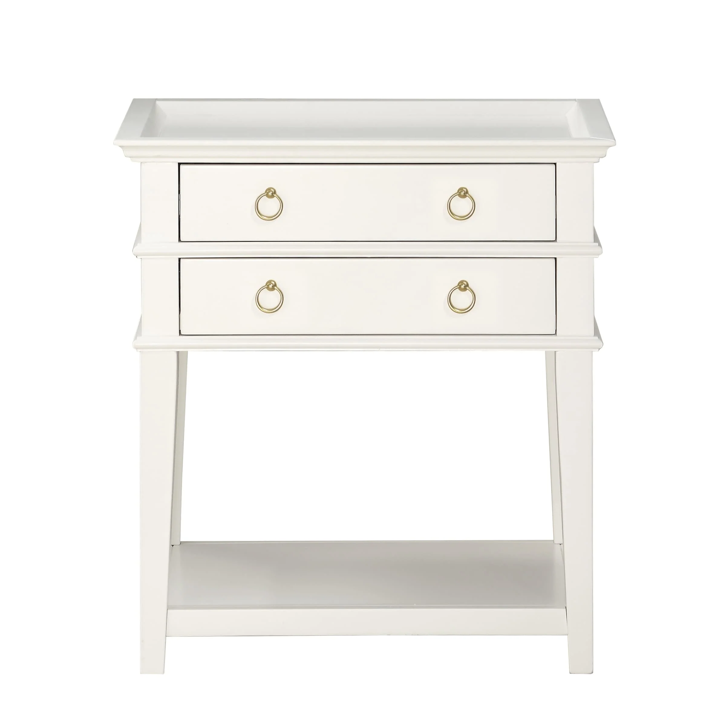 Collette 2-Drawer Tray Top Nightstand by Greyson Living