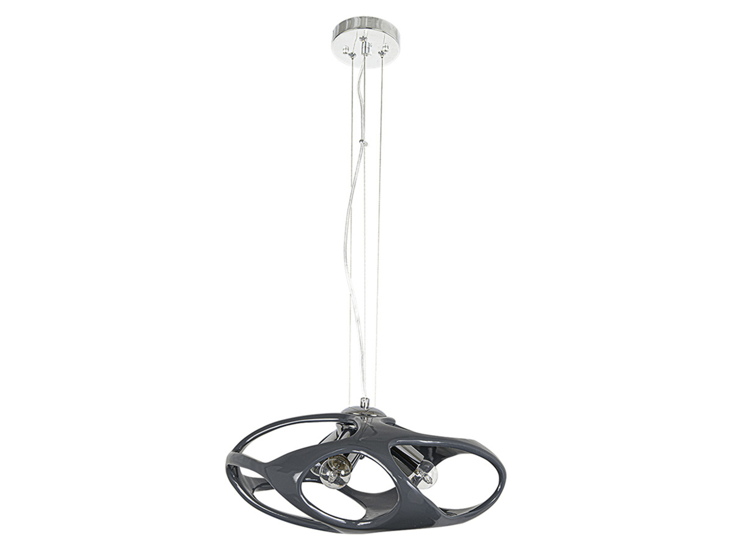 Lampa wisząca Mateo 3-punktowa ceramiczna czarna
