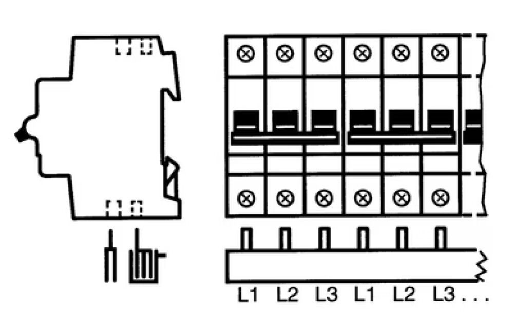 SKINNE ABB PS3/18 18 MODUL. 10MM2 L1 L2
