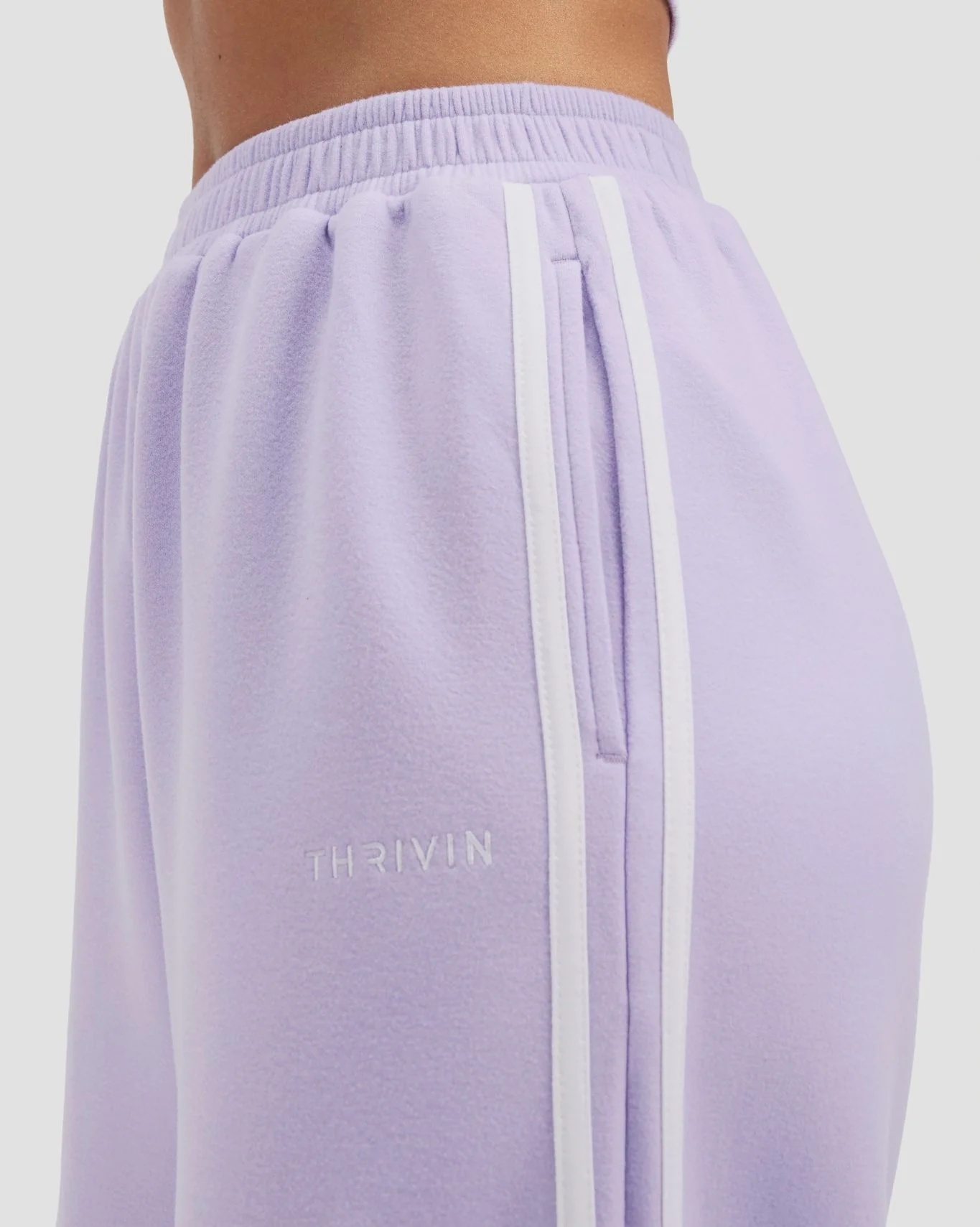 Jersey Stripe Joggers | Lilac