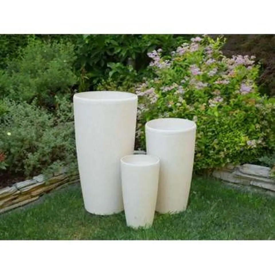 ABDERA - Plantenbak - Beige - 31 cm - Stenenmix