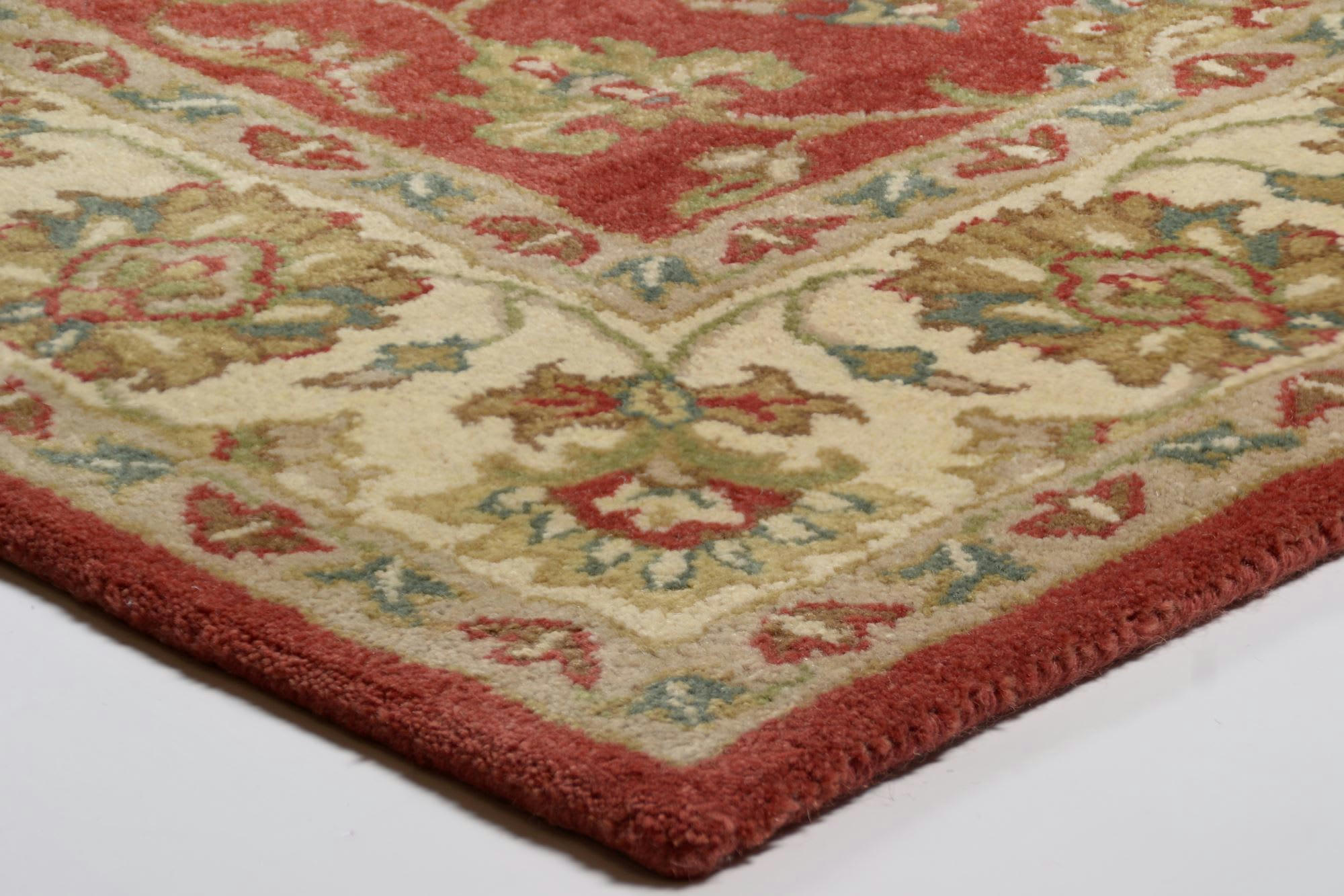 ROYAL ZIEGLER - Tapis floral classique en 100% laine cuivre 90x160 cm