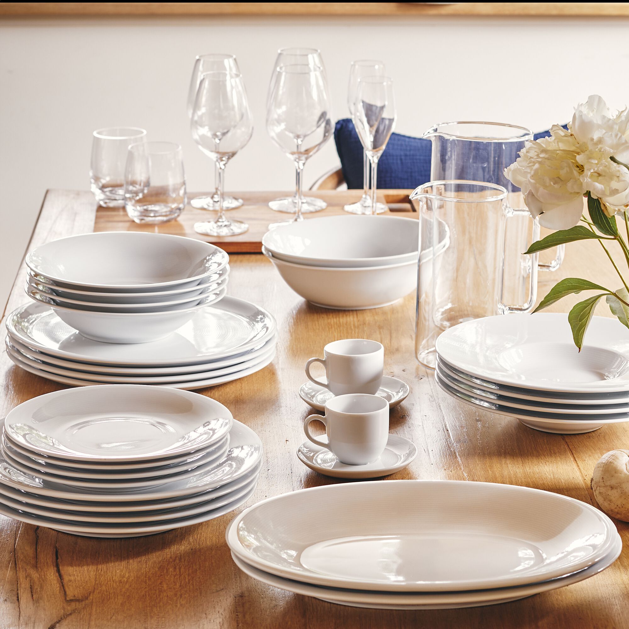 ETO - Service de vaisselle en porcelaine qualité hôtelière - blanc