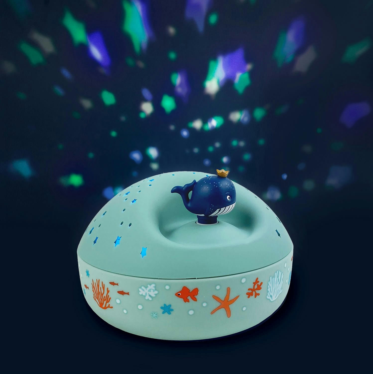 - Veilleuse projecteur d'étoiles musical océan (12 cm)
