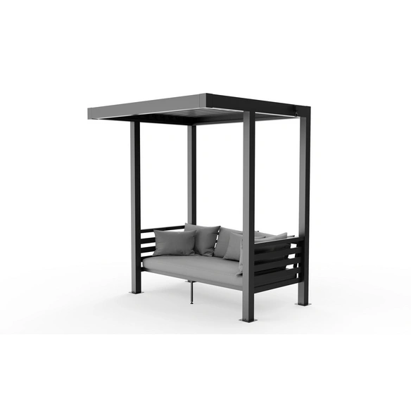 Pergola »Lounge«, BxTxH: 202 x 169 x 238 cm, anthrazit, inkl. Kissen