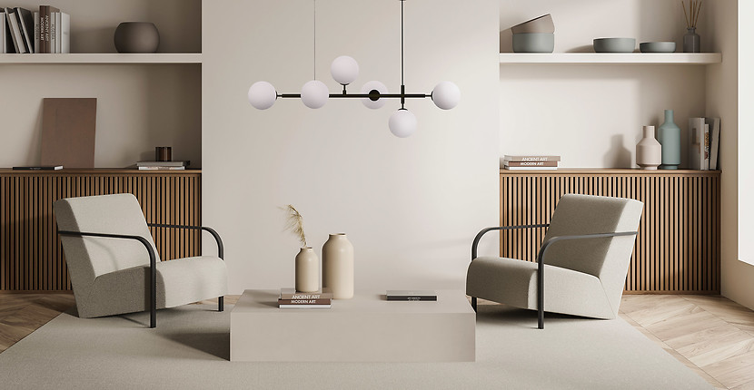 Lampa wisząca Alisa 6-punktowa metalowa czarna