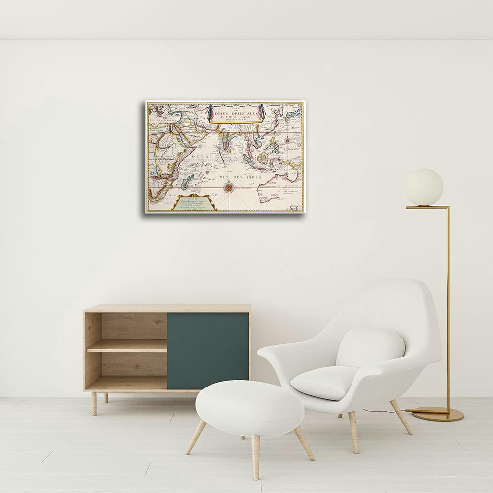 - Tableau cartographie ancienne carte No.7 80x100cm