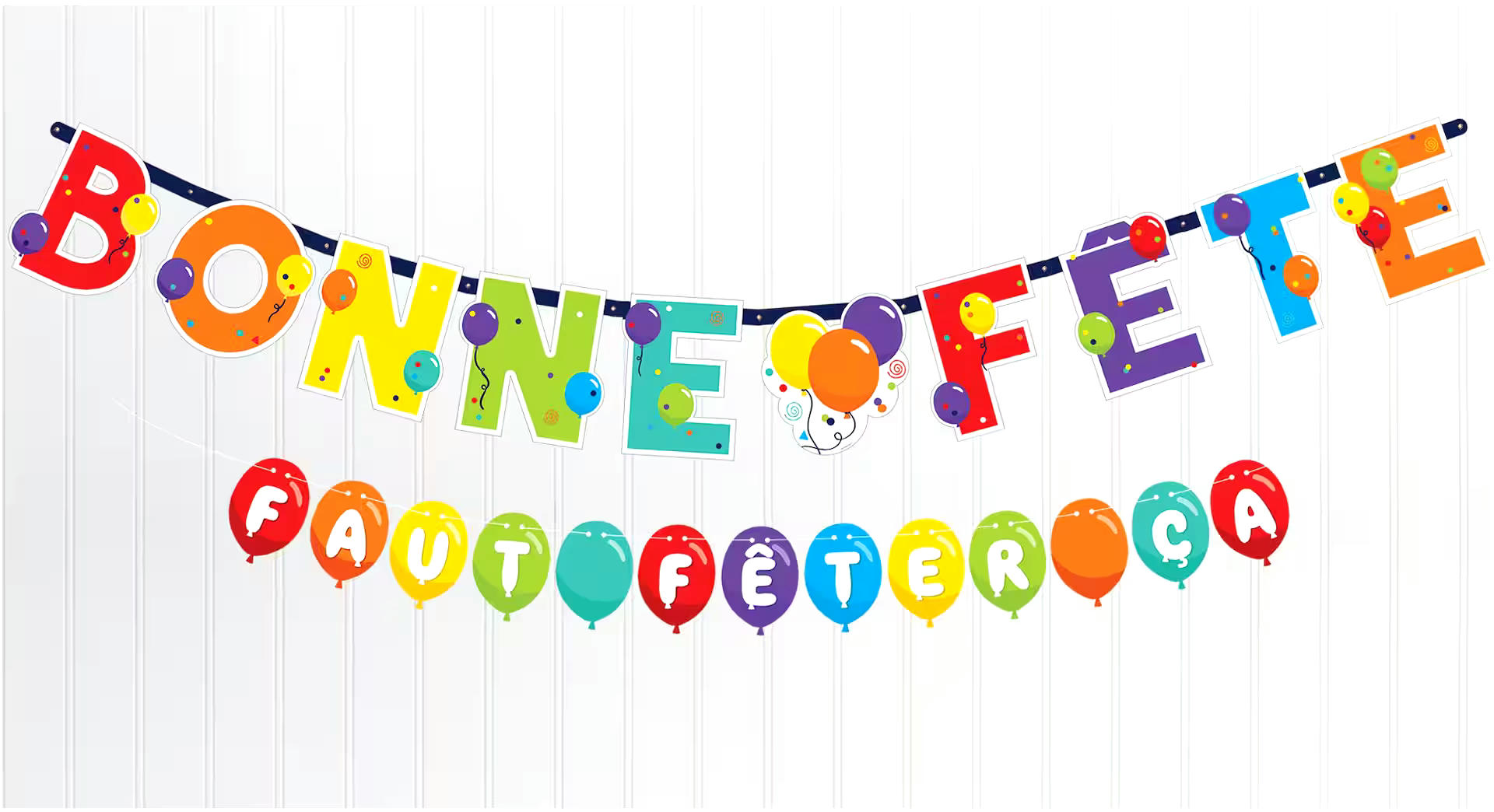 Bonne Fete Letter Banner