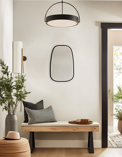 Miroir Ovale Opale noir l.35 x H.50 cm Mpglass