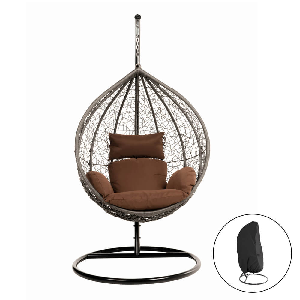 Home Deluxe Hangstoel CIELO Bruin Met regenhoes