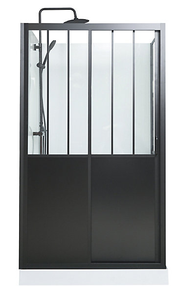Cabine de douche noir opera 90x120x210