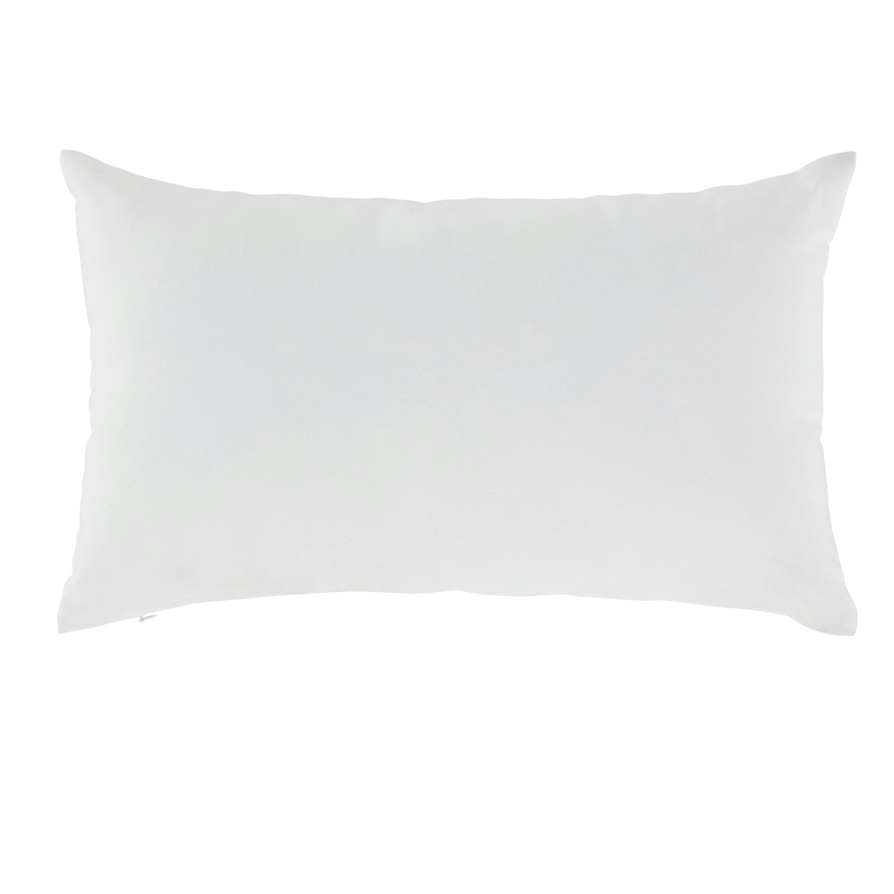 JOAN - Coussin d'extérieur tissé motifs à rayures jaune et bleu 30x50