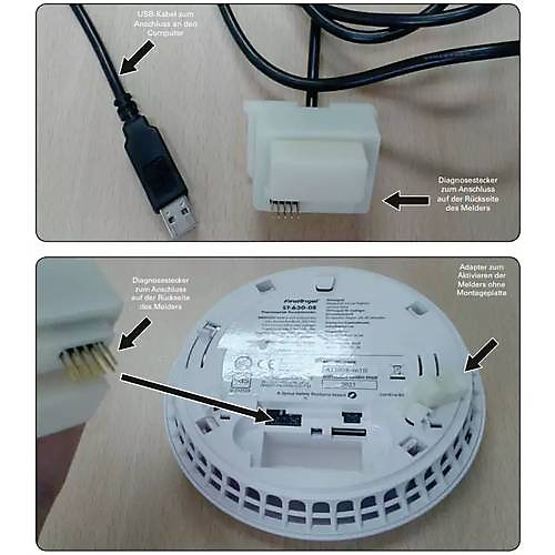 FireAngel câble et logiciel de diagnostic ST-630 P-Line pour techniciens qualifiés