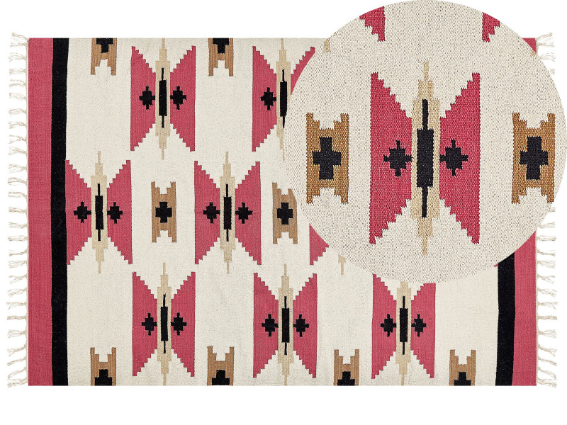 Dywan bawełniany kilim 160 x 230 cm wielokolorowy