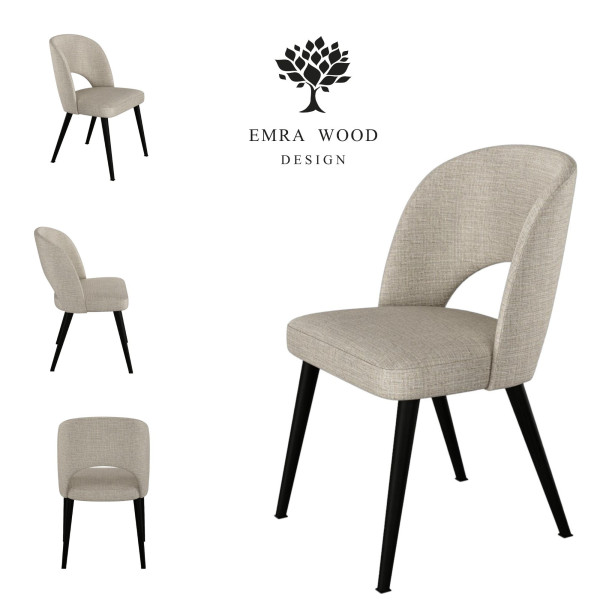 Emra Wood Premium KR-5 krzesło tk. FIESTA-21 czarny
