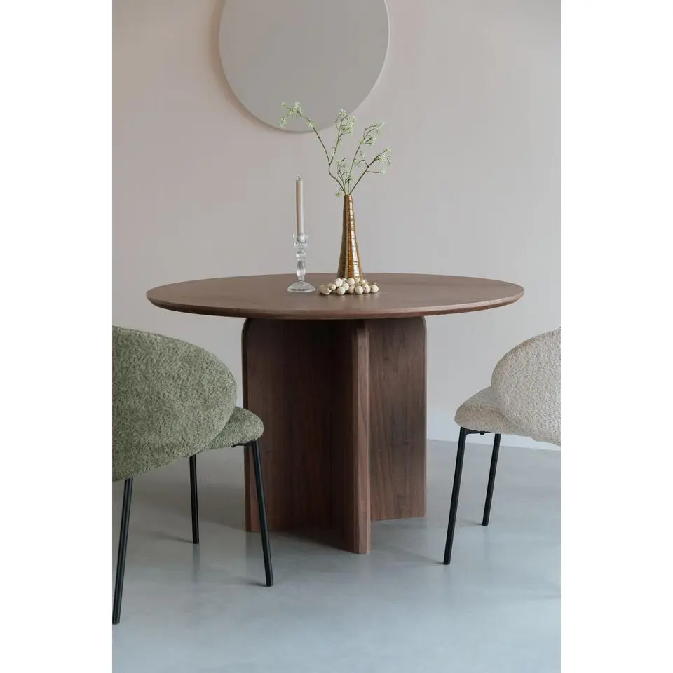 Housecraft Laurent Eettafel 120 cm Rond Hout Bruin