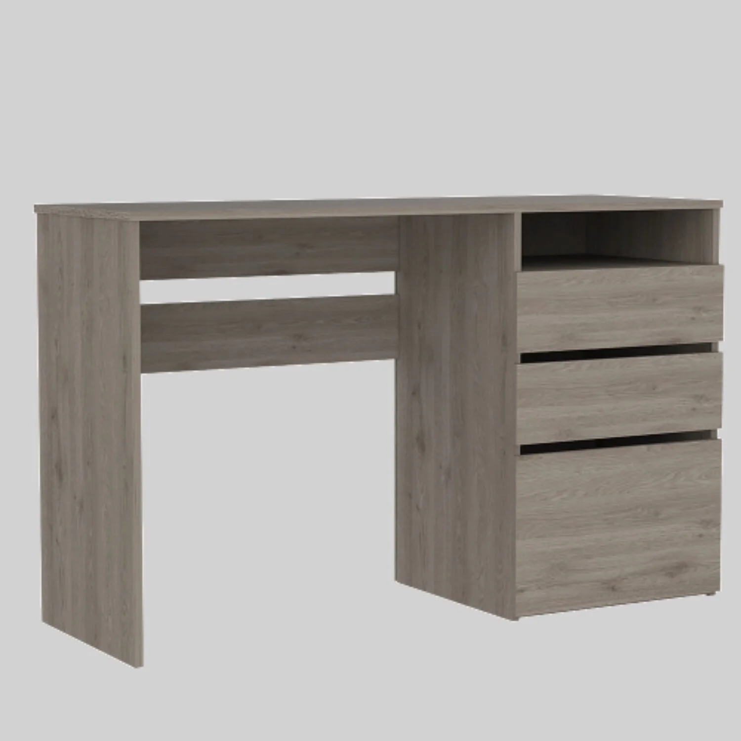 Modern Computer Desk with Storage Drawers, Open Shelf, and 47.44 Wide Work Surface for Productivity