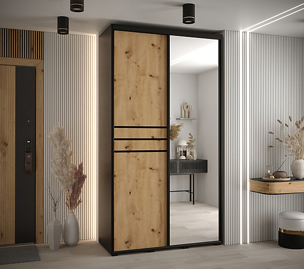 Armoire Davos 11 a portes coulissantes H. 235,2 x L. 130 x P. 45 2 portes