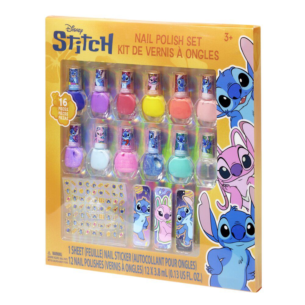 Set beauté enfant vernis nail art et 16 accessoires licences 29,5x29,5cm