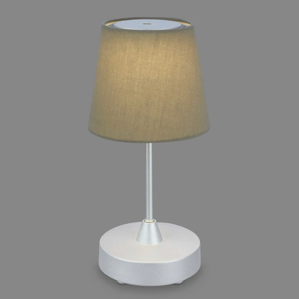 Tischleuchte »COMPA«, ØxH: 12,5 x 30 cm, 3 W, Kunststoff/Stoff