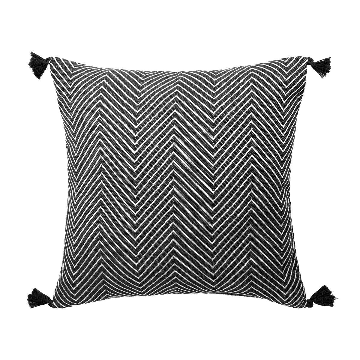 AMSTERDAM - Housse de coussin coton  50x50 noir