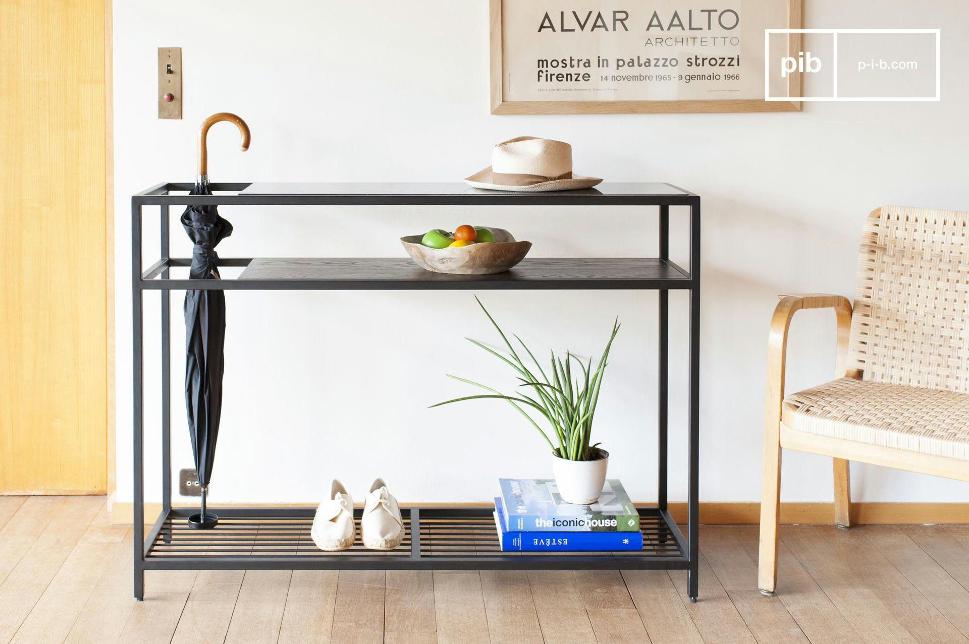 NOORA - Console en marbre noir