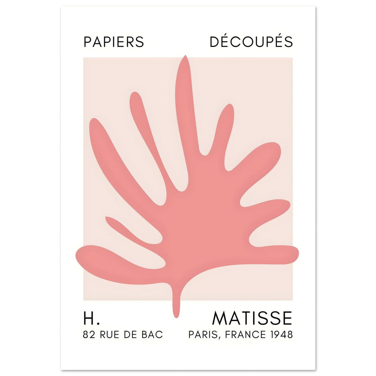 Artfulprints Poster Matisse – Coral drift taupe  - 70x100 cm - Taupe