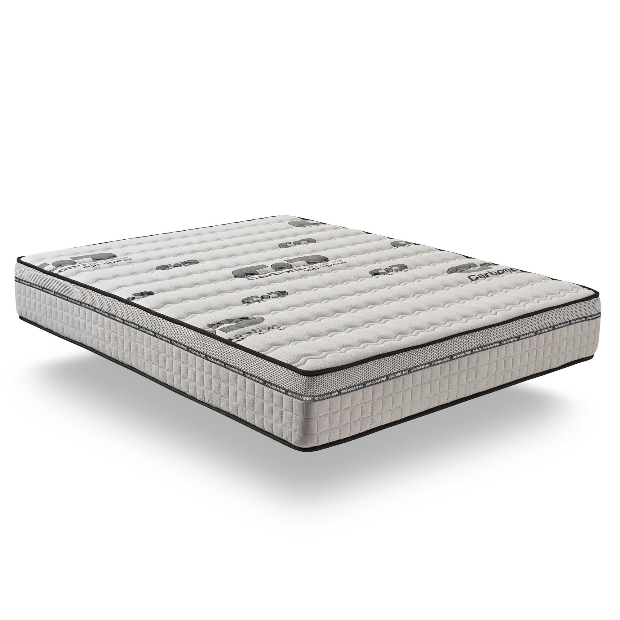 VISCO CARBONE SP - Matelas Ressorts Ensachés 180x200 - Épais 24 cm - Mi-Ferme