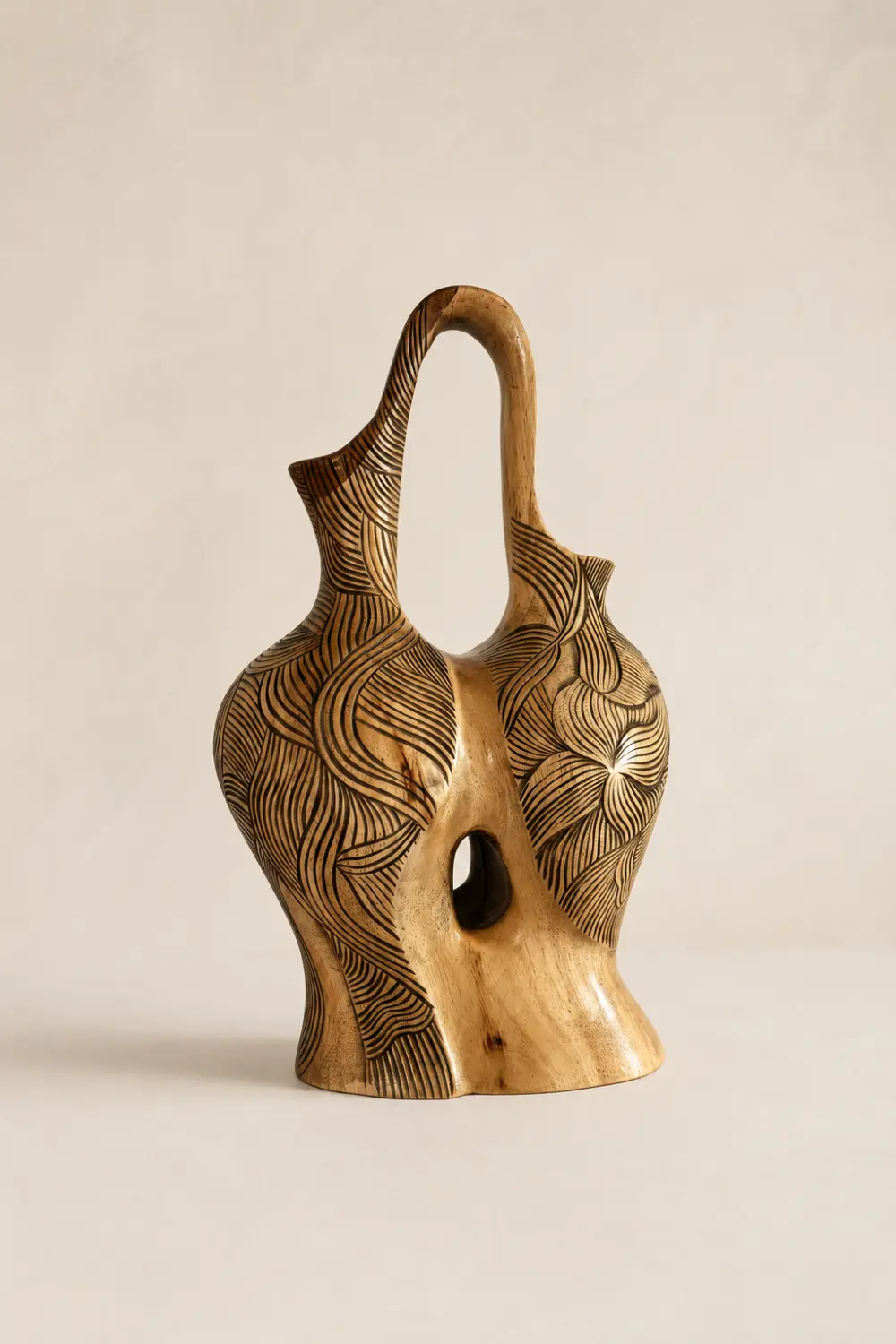 Vase Wood Sculpture #VW126