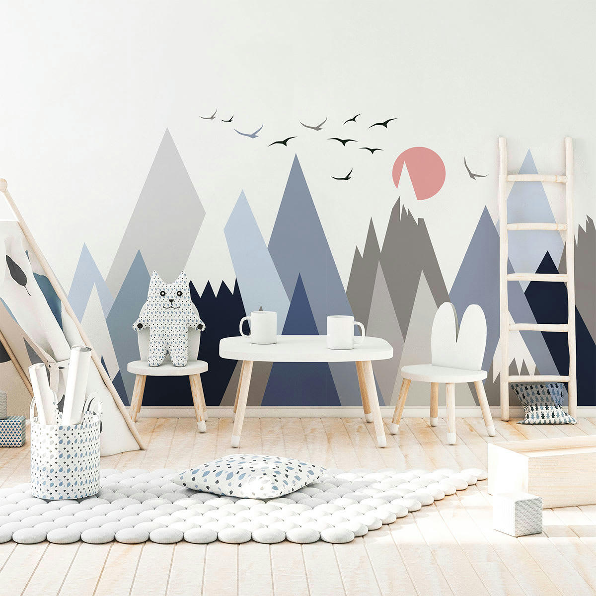 - Stickers enfant montagnes scandinaves stanka 70x105cm
